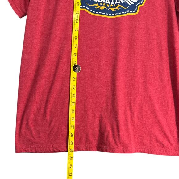 William Lee‎ Martin Comedy District Red Short Sleeve Logo Graphic T-Shirt XL - Picture 6 of 7